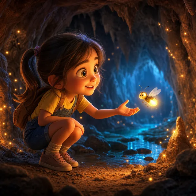 Ilustração da história A Caverna de Cristais